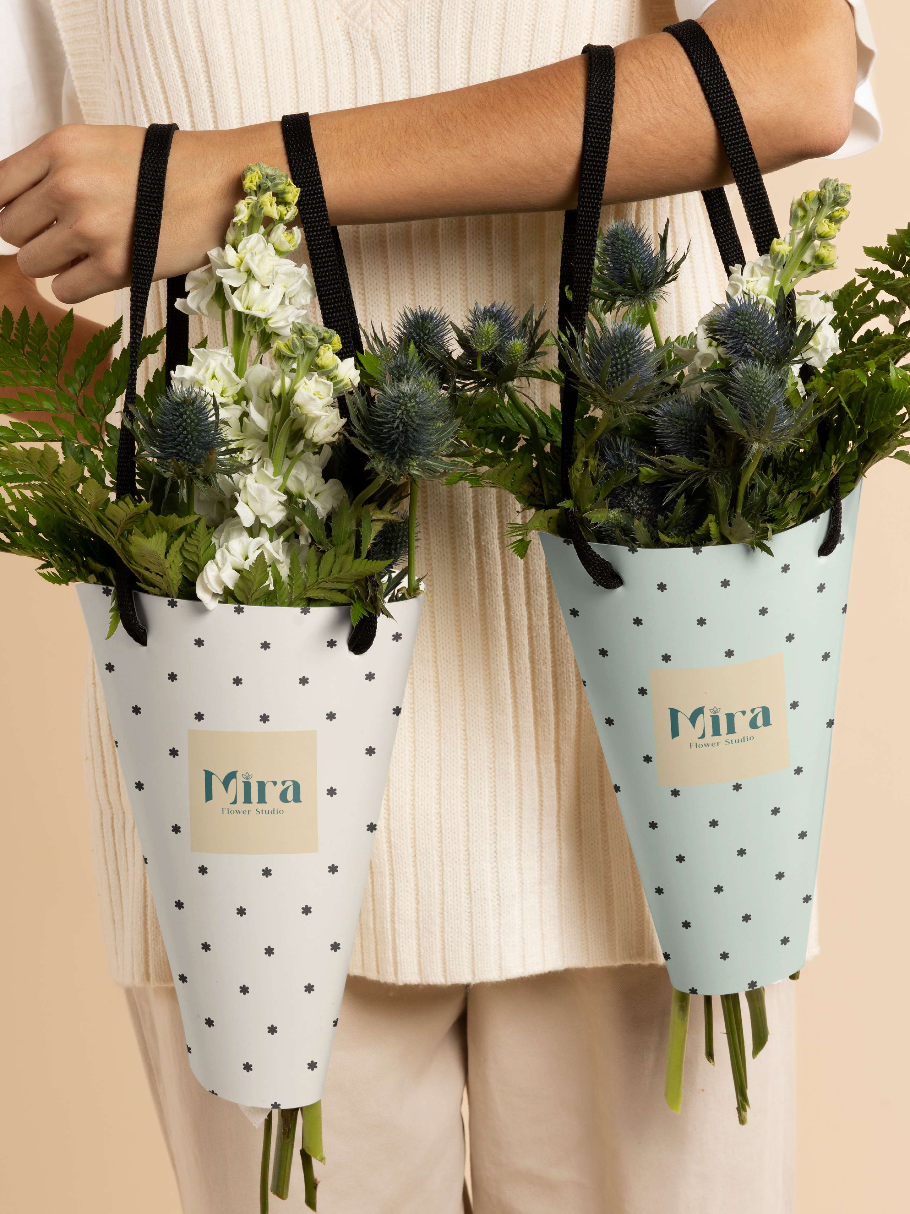 Mira Flower Studio branded collateral